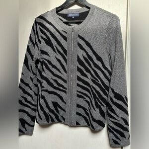 Jones New York Women's Silver and Black Jumper size L